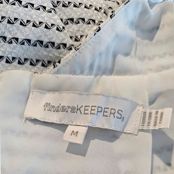 Finders Keepers White Black Stripes Low Cut Straps Romper Jumpsuit - Picture 6 of 8